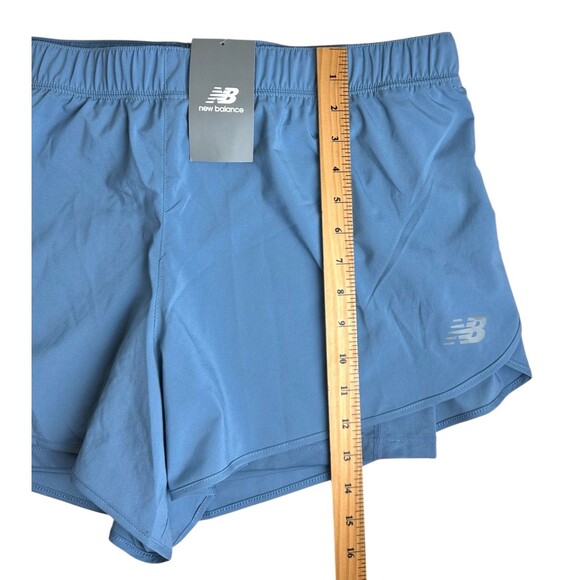 NEW BALANCE Women's 2-in1 Sport Shorts Training Running Under Short Size XL Blue - Picture 6 of 7
